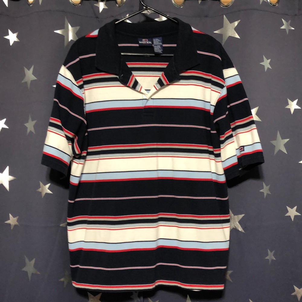 Mens striped Bugle Boy polo